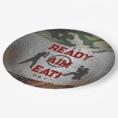 Paintball Birthday Party Militärische Camouflage U Pappteller (Schrägansicht)