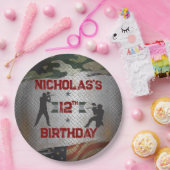 Paintball Birthday Party Militärische Camouflage U Pappteller (Party)