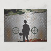 Paintball Birthday Party Militärische Camouflage U Postkarte (Rückseite)