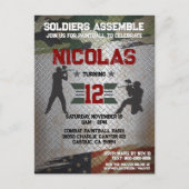 Paintball Birthday Party Militärische Camouflage U Postkarte (Vorderseite)