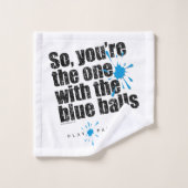 Paintball Blue Balls Badhandtuch Set (Waschlappen)