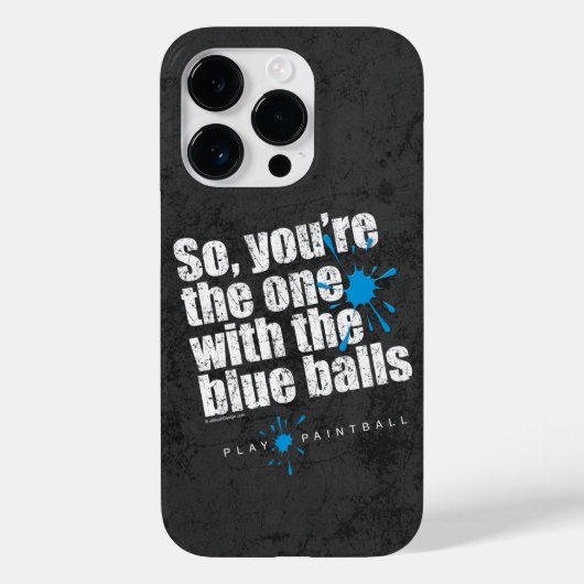 Paintball Blue Balls Case-Mate iPhone Hülle (Rückseite)