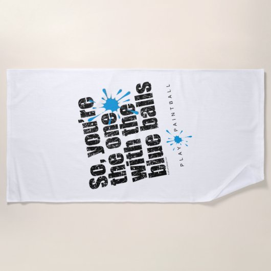 Paintball Blue Balls Strandtuch (Vorderseite)