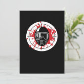 Paintball-Bullseye-Paintball Ein Spieler-Marker Einladung (Stehend Vorderseite)