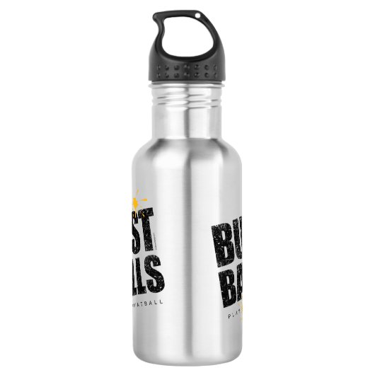 Paintball Bust Balls Trinkflasche (Rückseite)