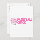 Paintball Chick Postkarte (Vorne/Hinten)