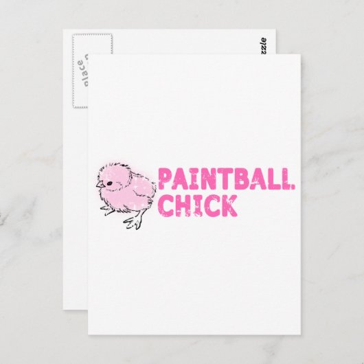Paintball Chick Postkarte (Vorne/Hinten)