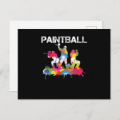 Paintball Color Platsch Paintball Player Geschenk Postkarte (Vorne/Hinten)