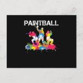 Paintball Color Platsch Paintball Player Geschenk Postkarte (Vorderseite)