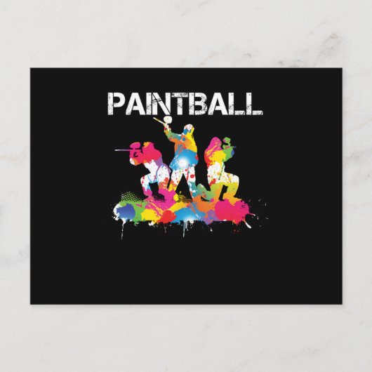 Paintball Color Platsch Paintball Player Geschenk Postkarte (Vorderseite)