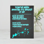 Paintball-Einladung Einladung (Stehend Vorderseite)