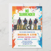 Paintball Einladung zum Geburtstag (Vorderseite)