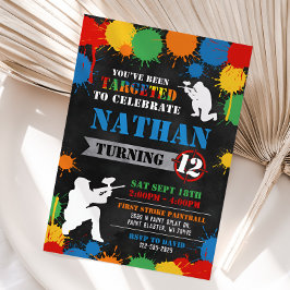 Paintball Einladung zum Geburtstag, Paintball Einl