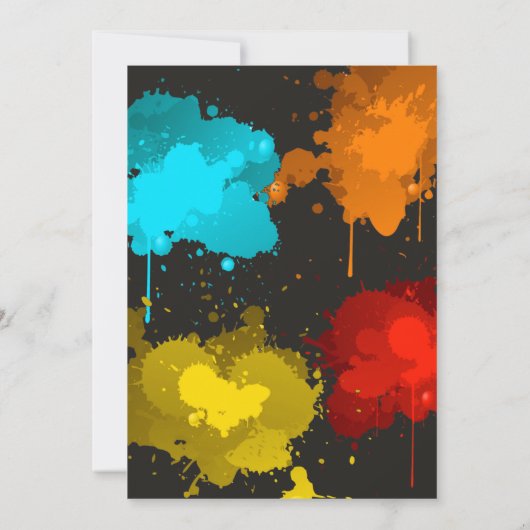 Paintball Einladung zum Geburtstag | Paintball-Par (Rückseite)