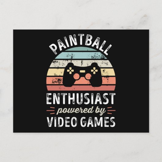 Paintball-Enthusiasten mit Videospielen Postkarte (Vorderseite)
