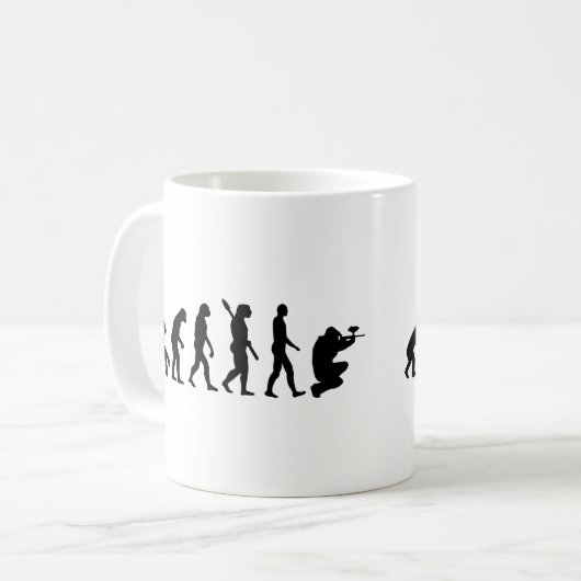 Paintball-Evolution Kaffeetasse (Vorderseite Links)