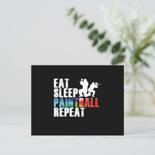 Paintball Farbpalette Paintball Player Geschenk Postkarte (Stehend Vorderseite)