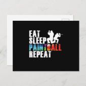 Paintball Farbpalette Paintball Player Geschenk Postkarte (Vorne/Hinten)