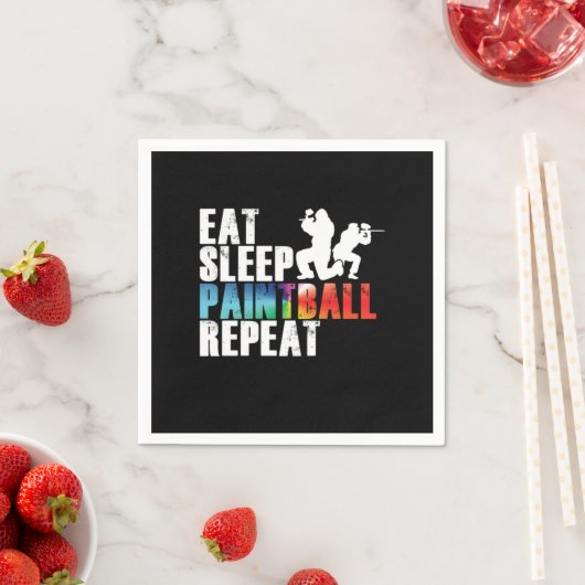 Paintball Farbpalette Paintball Player Geschenk Serviette (Beispiel)