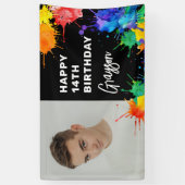 Paintball-Foto-Geburtstagseinladung Banner (Vertikal)