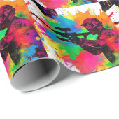 Paintball Gamer Farbgestaltung Geschenkpapier (Rolleneckpunkt)