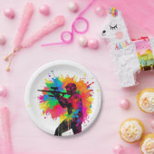 Paintball Gamer Farbgestaltung Pappteller (Party)