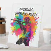 Paintball Gamer Farbgestaltung Sockelschild (In Situ)