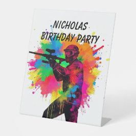 Paintball Gamer Farbgestaltung Sockelschild