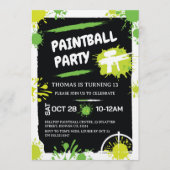 Paintball-Geburtstagsfeier Einladung (Vorderseite)