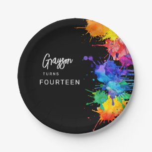 Paintball-Geburtstagsfeier Pappteller