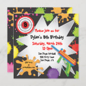 Paintball Geburtstagsparty Einladung (Vorne/Hinten)