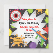 Paintball Geburtstagsparty Einladung (Vorderseite)