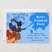 Paintball Geburtstagsparty Einladung (Vorderseite)