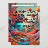 Paintball Geburtstagsparty Einladungskarte (Vorne/Hinten)