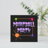 PAINTBALL-GESCHÄFTSZUSAMMENSCHLUSS DER PARTY EINLA EINLADUNG (Stehend Vorderseite)