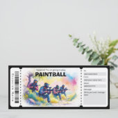 Paintball-Geschenkgutschein Einladung (Stehend Vorderseite)