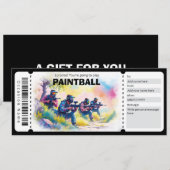 Paintball-Geschenkgutschein Einladung (Vorne/Hinten)