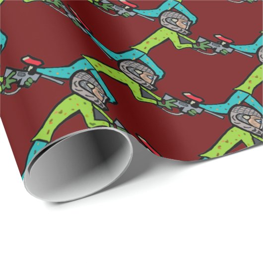 Paintball Geschenkpapier (Rolleneckpunkt)