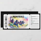 Paintball Gift Certificate Einladung (Vorne/Hinten)