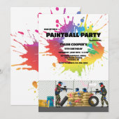 Paintball-Herausforderung Einladung (Vorne/Hinten)