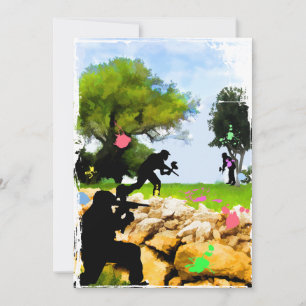 Paintball im Frühling Einladung