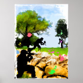 Paintball im Frühling Poster (Vorne)