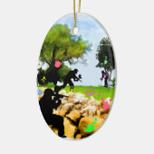 Paintball im Früjahr Keramikornament (Links)