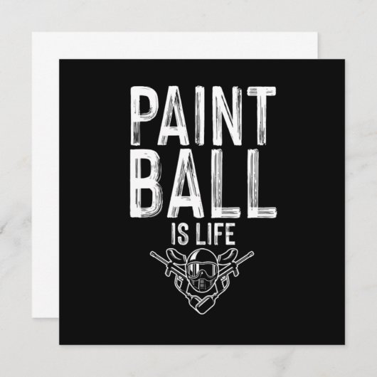 Paintball ist ein Geschenk für den Life Paintball- Einladung (Vorne/Hinten)