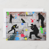 Paintball-Kampf Einladung (Vorderseite)