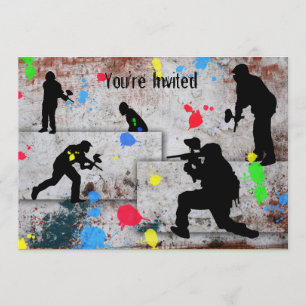 Paintball-Kampf Einladung