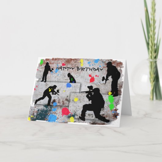 Paintball-Kampf Karte (Vorderseite)