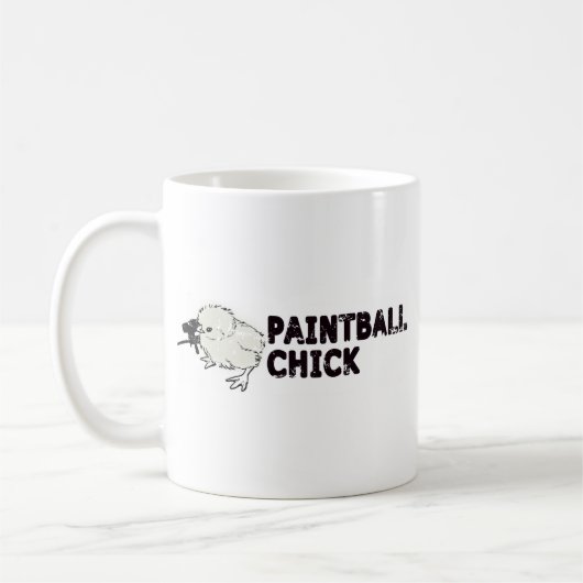 Paintball-Küken Kaffeetasse (Links)