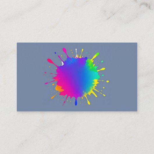 Paintball Logo Game Player Pop Art Graphic Visitenkarte (Rückseite)