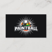 Paintball Logo Game Player Pop Art Graphic Visitenkarte (Rückseite)